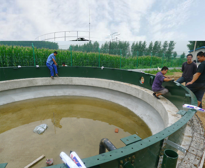 電泳拼裝罐施工現(xiàn)場